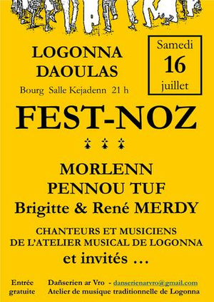 Fest Noz à Logonna Daoulas le 16 juillet 2022 Tamm Kreiz